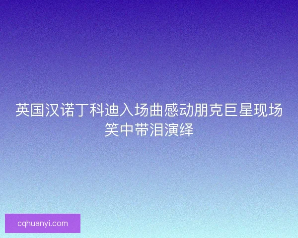 英国汉诺丁科迪入场曲感动朋克巨星现场笑中带泪演绎