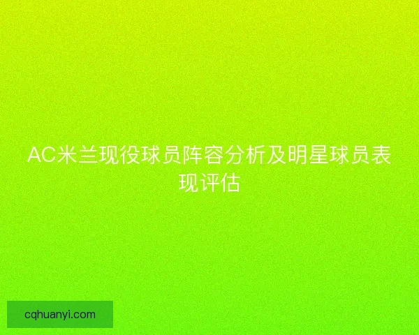 AC米兰现役球员阵容分析及明星球员表现评估
